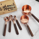 Ebony Measuring Cups and Spoons - Set of 8 pieces