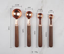Ebony Measuring Cups and Spoons - Set of 8 pieces